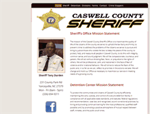 Tablet Screenshot of caswellcountysheriffsoffice.com